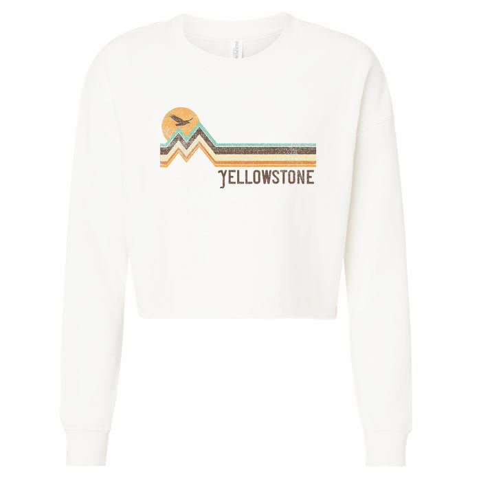 Yellowstone National Park 70s 80s Retro Vintage Distressed Cropped Pullover Crew