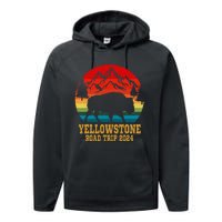 Yellowstone National Park Family Road Trip 2024 Matching Performance Fleece Hoodie