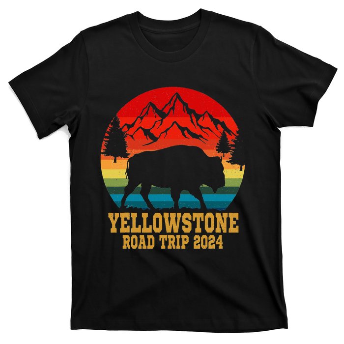 Yellowstone National Park Family Road Trip 2024 Matching T-Shirt