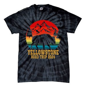 Yellowstone National Park Family Road Trip 2024 Matching Tie-Dye T-Shirt