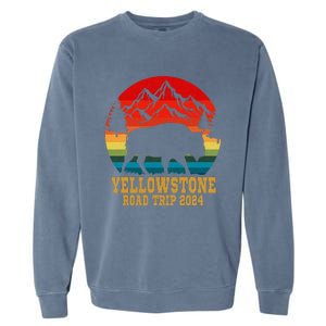 Yellowstone National Park Family Road Trip 2024 Matching Garment-Dyed Sweatshirt