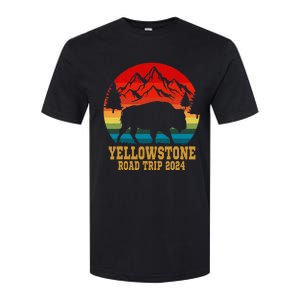 Yellowstone National Park Family Road Trip 2024 Matching Softstyle CVC T-Shirt