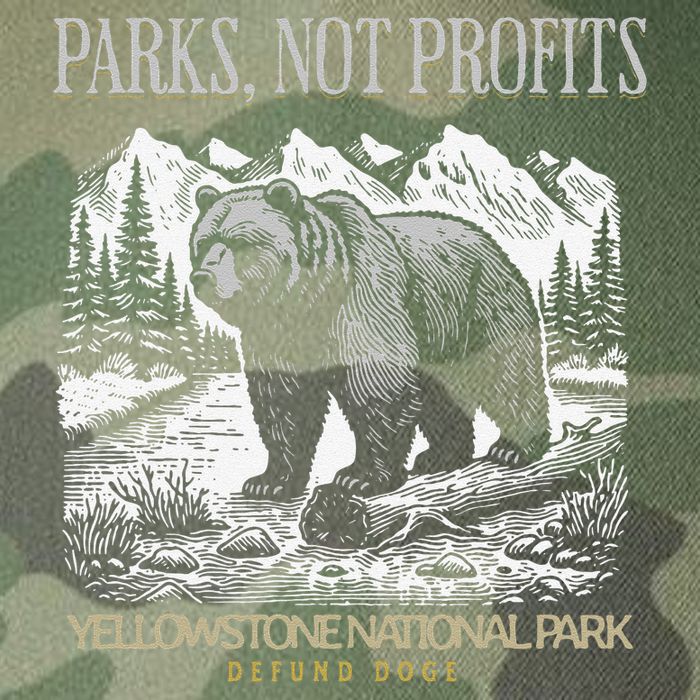 Yellowstone National Park Save Our Parks Not Profits Alt US Legacy Tie Dye Trucker Hat