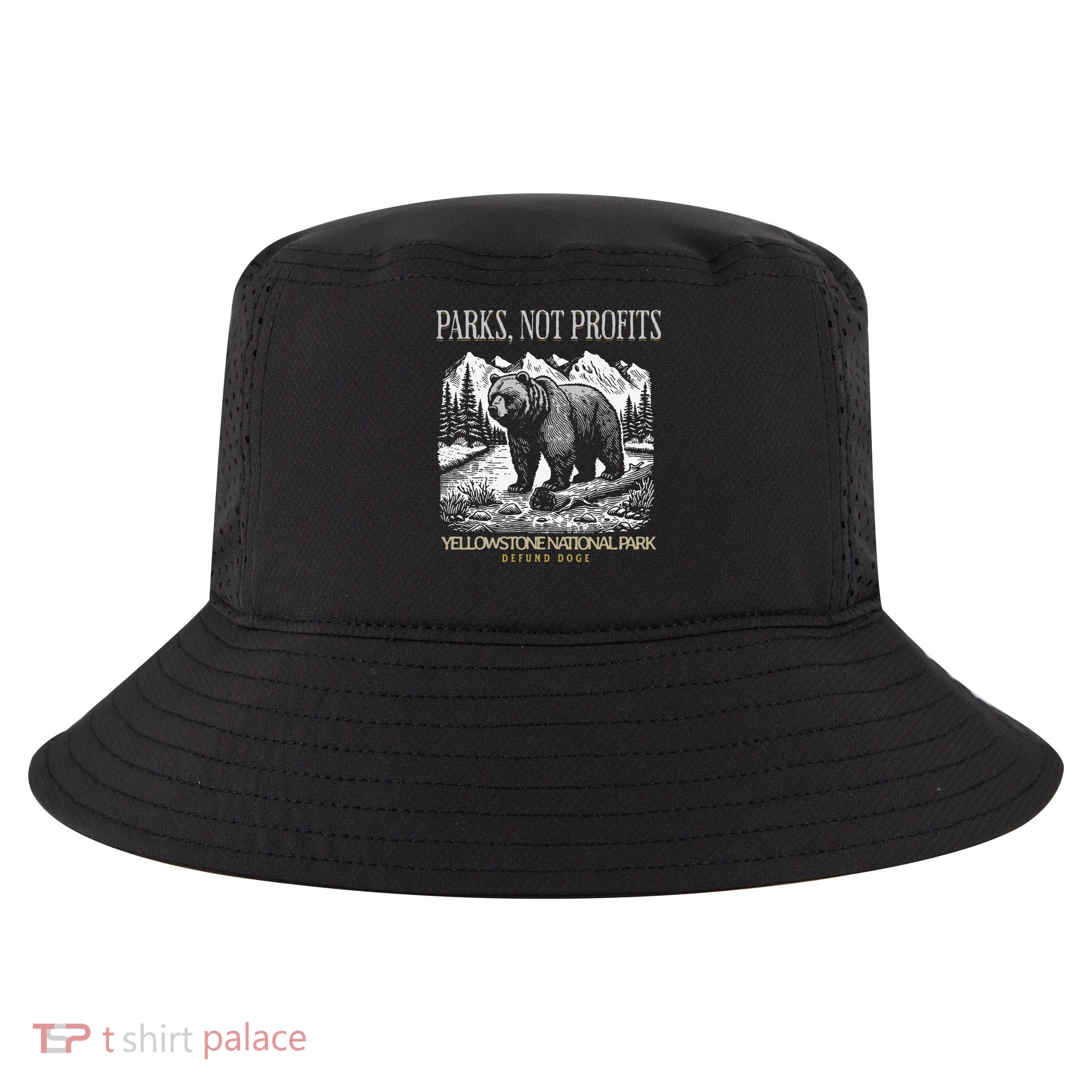Yellowstone National Park Save Our Parks Not Profits Alt US Cool Comfort Performance Bucket Hat