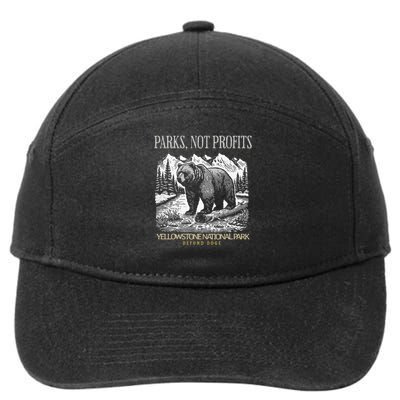 Yellowstone National Park Save Our Parks Not Profits Alt US 7-Panel Snapback Hat