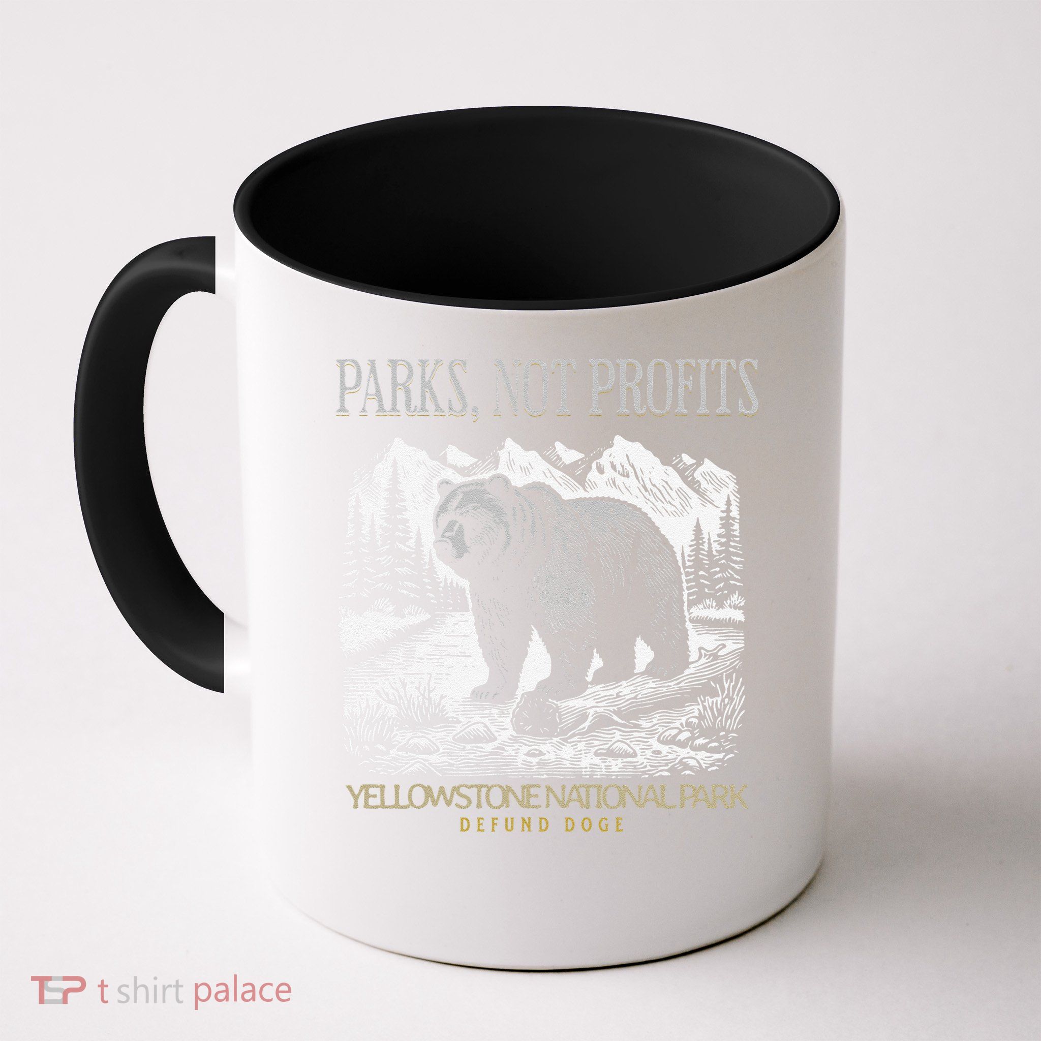 Yellowstone National Park Save Our Parks Not Profits Alt US Mug