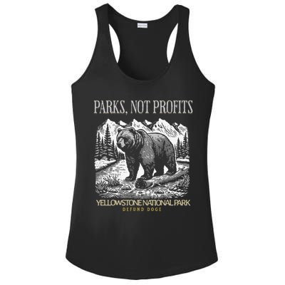 Yellowstone National Park Save Our Parks Not Profits Alt US Ladies PosiCharge Competitor Racerback Tank
