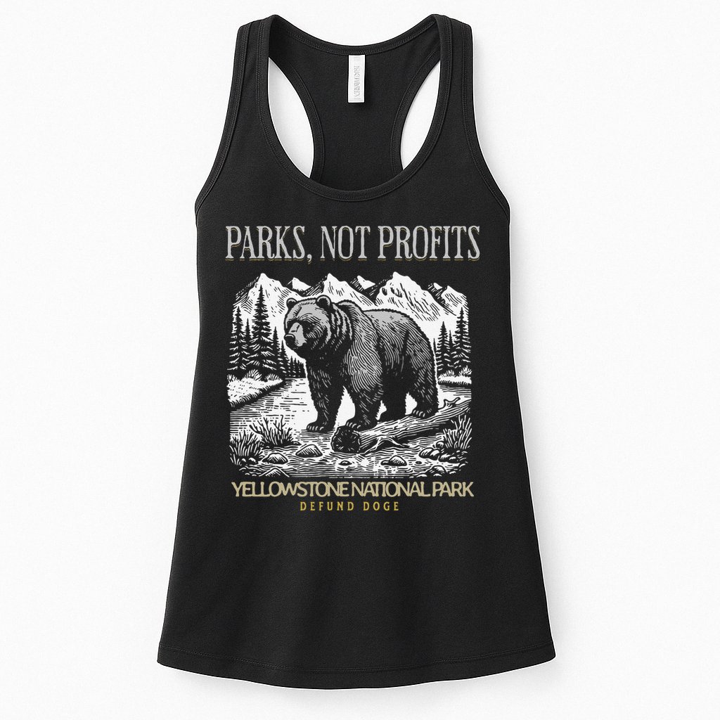 Yellowstone National Park Save Our Parks Not Profits Alt US Womens Tank Top