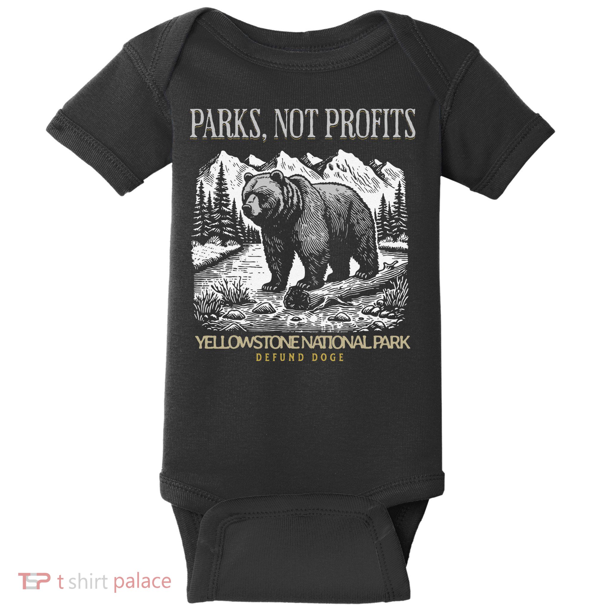 Yellowstone National Park Save Our Parks Not Profits Alt US Baby Bodysuit