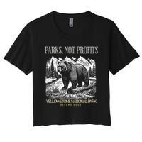 Yellowstone National Park Save Our Parks Not Profits Alt US Women's Crop Top Tee