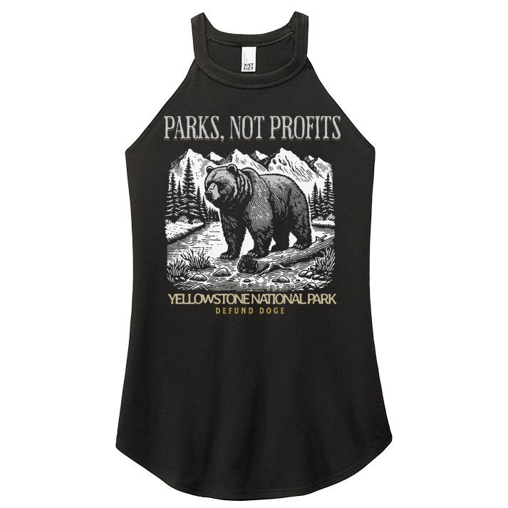 Yellowstone National Park Save Our Parks Not Profits Alt US Women's Perfect Tri Rocker Tank