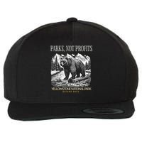 Yellowstone National Park Save Our Parks Not Profits Alt US Wool Snapback Cap