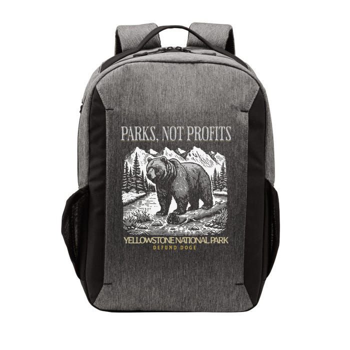 Yellowstone National Park Save Our Parks Not Profits Alt US Vector Backpack