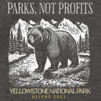 Yellowstone National Park Save Our Parks Not Profits Alt US Vector Backpack