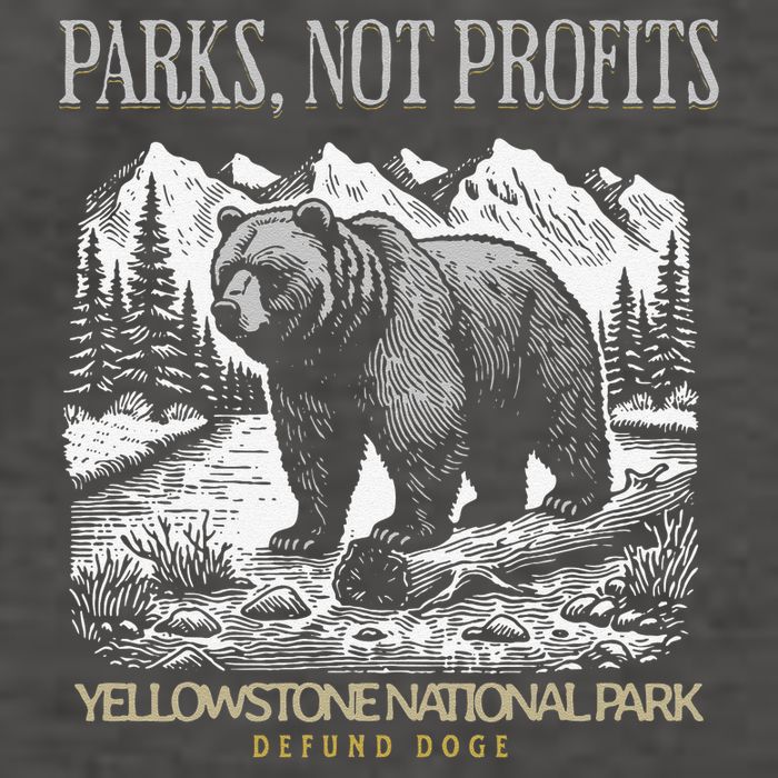Yellowstone National Park Save Our Parks Not Profits Alt US Vector Backpack