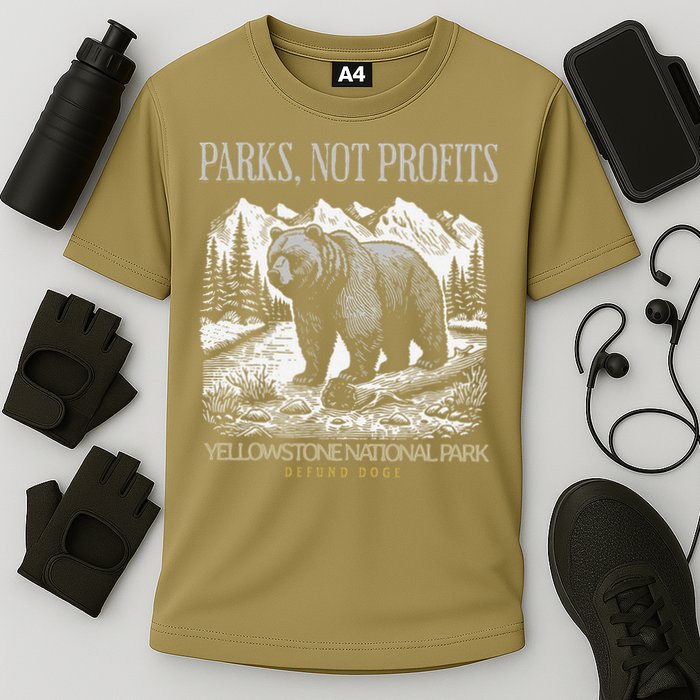 Yellowstone National Park Save Our Parks Not Profits Alt US Cooling Performance Crew T-Shirt