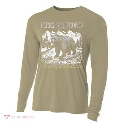 Yellowstone National Park Save Our Parks Not Profits Alt US Cooling Performance Long Sleeve Crew