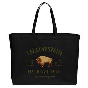 YELLOWSTONE NATIONAL PARK Bison Buffalo Men Women Souvenir Cotton Canvas Jumbo Tote