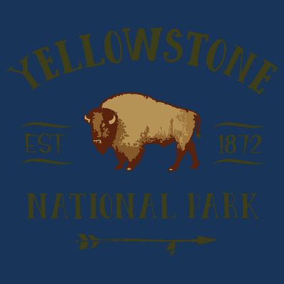 YELLOWSTONE NATIONAL PARK Bison Buffalo Men Women Souvenir T-Shirt