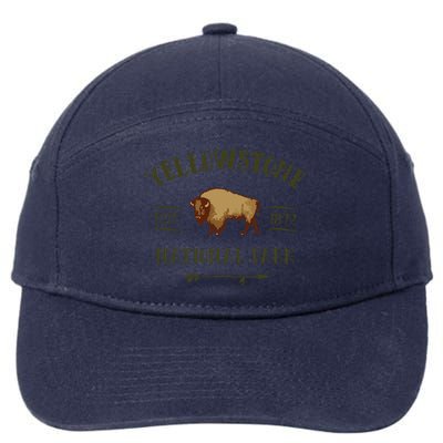 YELLOWSTONE NATIONAL PARK Bison Buffalo Men Women Souvenir 7-Panel Snapback Hat