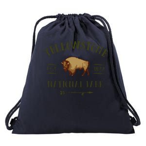 YELLOWSTONE NATIONAL PARK Bison Buffalo Men Women Souvenir Drawstring Bag