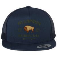 YELLOWSTONE NATIONAL PARK Bison Buffalo Men Women Souvenir Flatbill Hat
