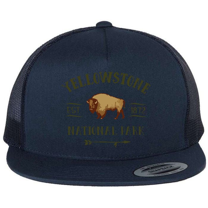 YELLOWSTONE NATIONAL PARK Bison Buffalo Men Women Souvenir Flatbill Hat