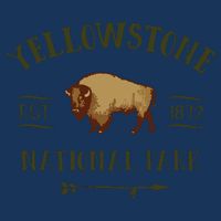 YELLOWSTONE NATIONAL PARK Bison Buffalo Men Women Souvenir Flatbill Hat