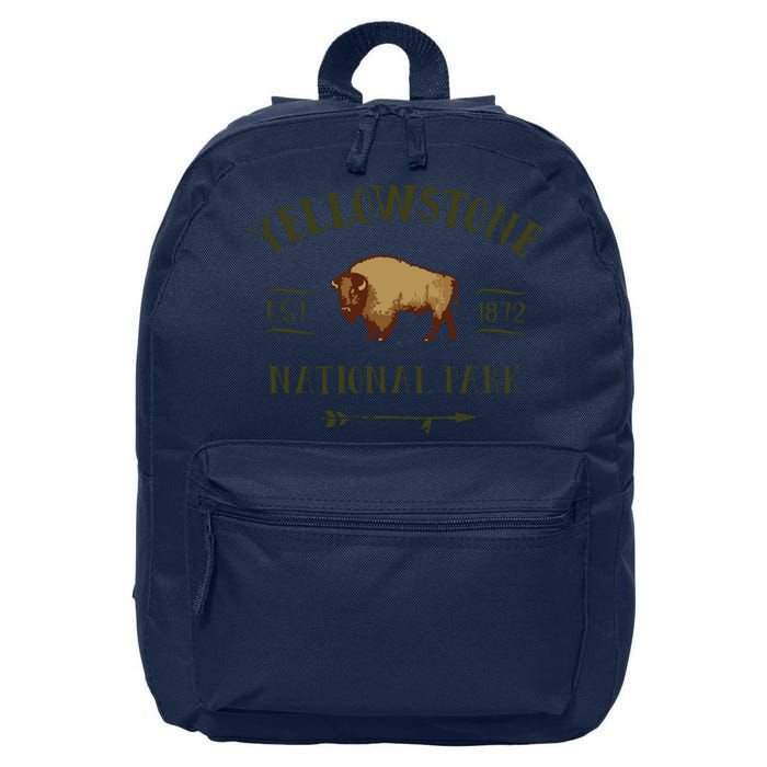 YELLOWSTONE NATIONAL PARK Bison Buffalo Men Women Souvenir 16 in Basic Backpack