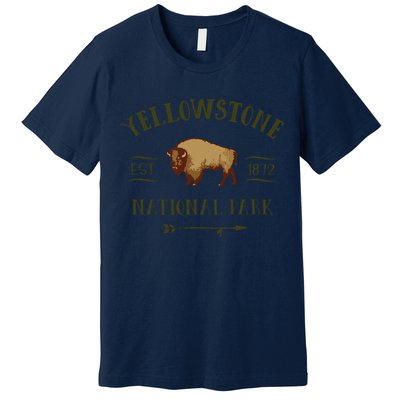 YELLOWSTONE NATIONAL PARK Bison Buffalo Men Women Souvenir Premium T-Shirt
