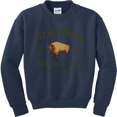 YELLOWSTONE NATIONAL PARK Bison Buffalo Men Women Souvenir Kids Sweatshirt