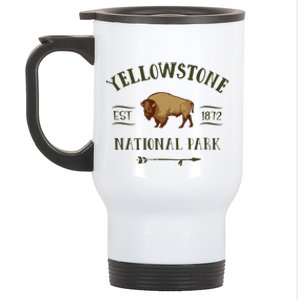 YELLOWSTONE NATIONAL PARK Bison Buffalo Men Women Souvenir Stainless Steel Travel Mug