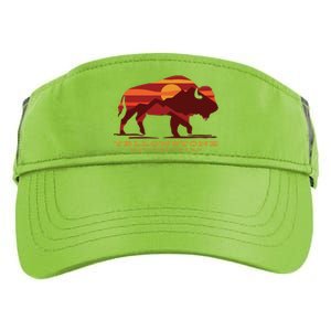 Yellowstone National Park Wyoming Buffalo Bison Sunset Adult Drive Performance Visor