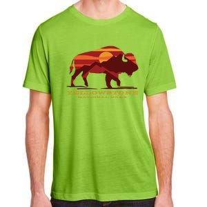 Yellowstone National Park Wyoming Buffalo Bison Sunset Adult ChromaSoft Performance T-Shirt