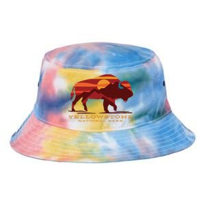 Yellowstone National Park Wyoming Buffalo Bison Sunset Tie Dye Newport Bucket Hat