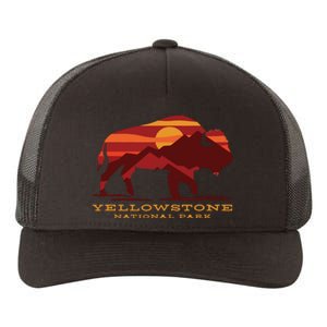 Yellowstone National Park Wyoming Buffalo Bison Sunset Yupoong Adult 5-Panel Trucker Hat