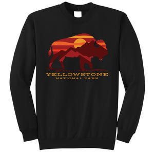 Yellowstone National Park Wyoming Buffalo Bison Sunset Sweatshirt