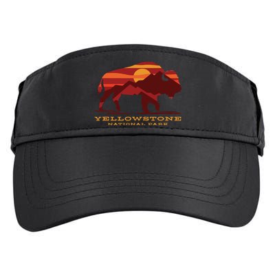 Yellowstone National Park Wyoming Buffalo Bison Sunset Adult Drive Performance Visor