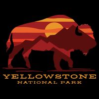 Yellowstone National Park Wyoming Buffalo Bison Sunset Mug