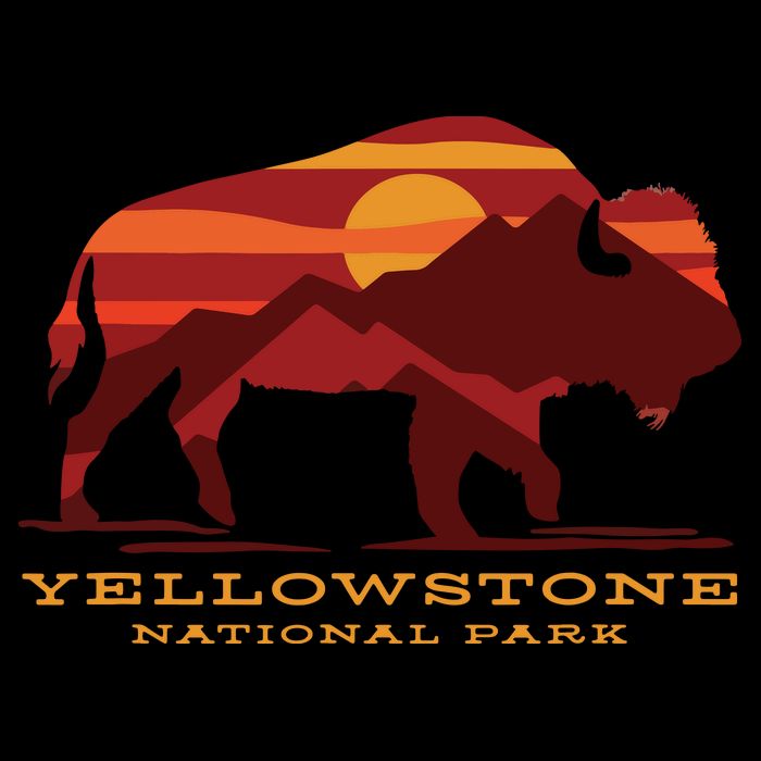 Yellowstone National Park Wyoming Buffalo Bison Sunset Mug