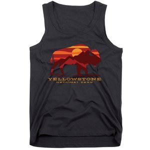 Yellowstone National Park Wyoming Buffalo Bison Sunset Tank Top