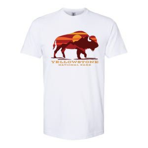 Yellowstone National Park Wyoming Buffalo Bison Sunset Softstyle CVC T-Shirt