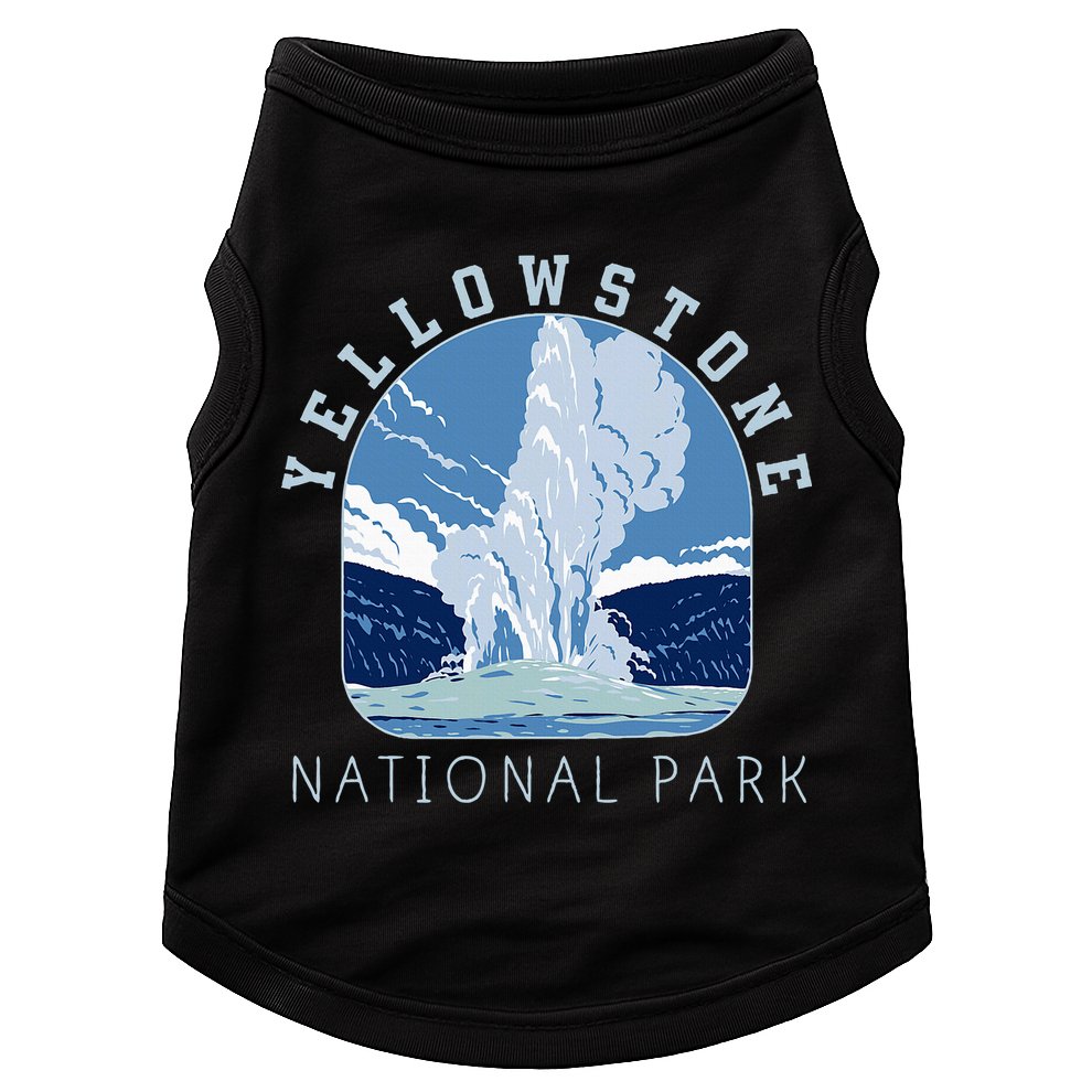 Yellowstone National Park Retro Vintage Old Faithful Doggie Tank