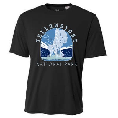 Yellowstone National Park Retro Vintage Old Faithful Cooling Performance Crew T-Shirt