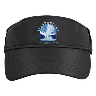 Yellowstone National Park Retro Vintage Old Faithful Adult Drive Performance Visor