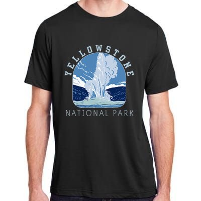 Yellowstone National Park Retro Vintage Old Faithful Adult ChromaSoft Performance T-Shirt