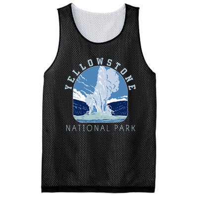 Yellowstone National Park Retro Vintage Old Faithful Mesh Reversible Basketball Jersey Tank