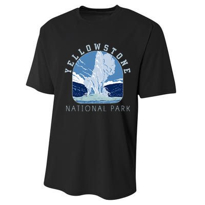 Yellowstone National Park Retro Vintage Old Faithful Performance Sprint T-Shirt