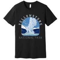 Yellowstone National Park Retro Vintage Old Faithful Premium T-Shirt