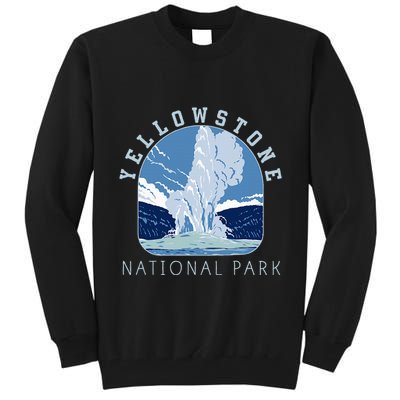 Yellowstone National Park Retro Vintage Old Faithful Tall Sweatshirt